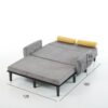 Convertible Sleeper Sofa Bed(Gray)