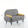 Convertible Sleeper Sofa Bed(Gray)