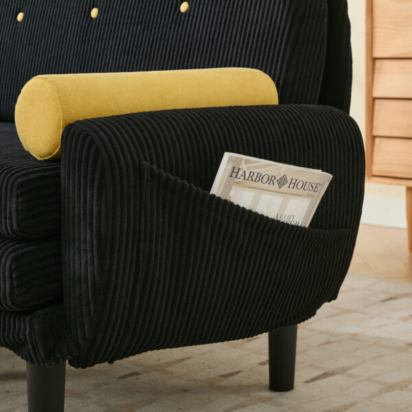 44ef8ed1b8048f327f05f01b605323ad Convertible Sleeper Sofa Bed (Black)