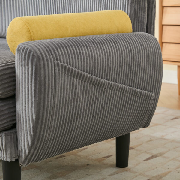 Convertible Sleeper Sofa Bed(Gray)