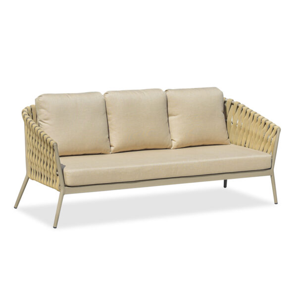 Aegean Outdoor Sofa - Imported Fabric Cushions, Waterproof Teslin Webbing (Single/Two/Three-Seater) N9065S