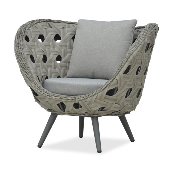 Gemini双子沙发 单人位 (2) 白底 Gemini Outdoor Set - Lounge Chair, Single/Three-Seater Sofa & Side Table, Sunbrella Cushions