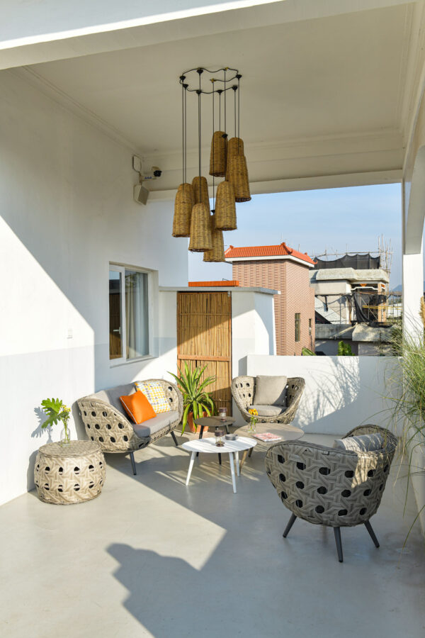 N2007 双子沙发 (8) Gemini Outdoor Set - Lounge Chair, Single/Three-Seater Sofa & Side Table, Sunbrella Cushions