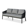 Three-Seater Sofa - Premium Grey/Avocado Green, Outdoor PE Rattan with Sunbrella Waterproof Cushions N2363TR