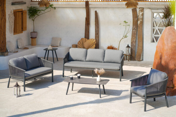 Little Bull Single-Seater Sofa - Premium Grey/Avocado Green, Outdoor PE Rattan with Sunbrella Waterproof CushionsN2363S