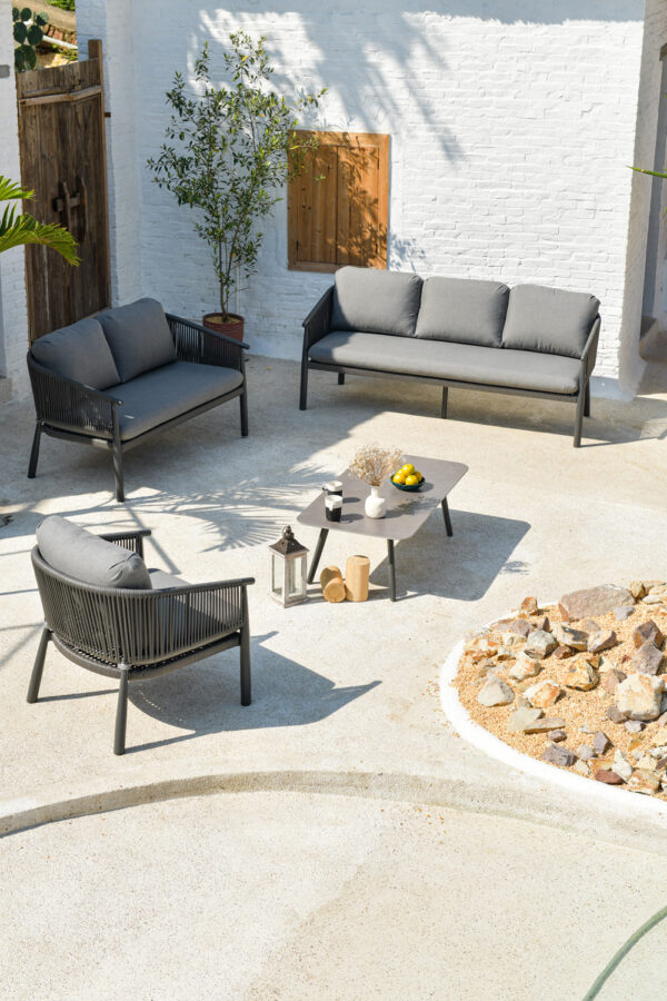 Little Bull Single-Seater Sofa - Premium Grey/Avocado Green, Outdoor PE Rattan with Sunbrella Waterproof CushionsN2363S