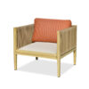 木榕府单人沙发 (3) 白底 Woodseat Outdoor Set - Single/Two-Seater Sofa & Coffee Table, Oak Finish with Sunbrella Cushions